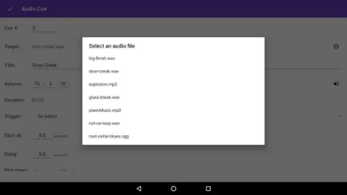 Audio Cues android App screenshot 0